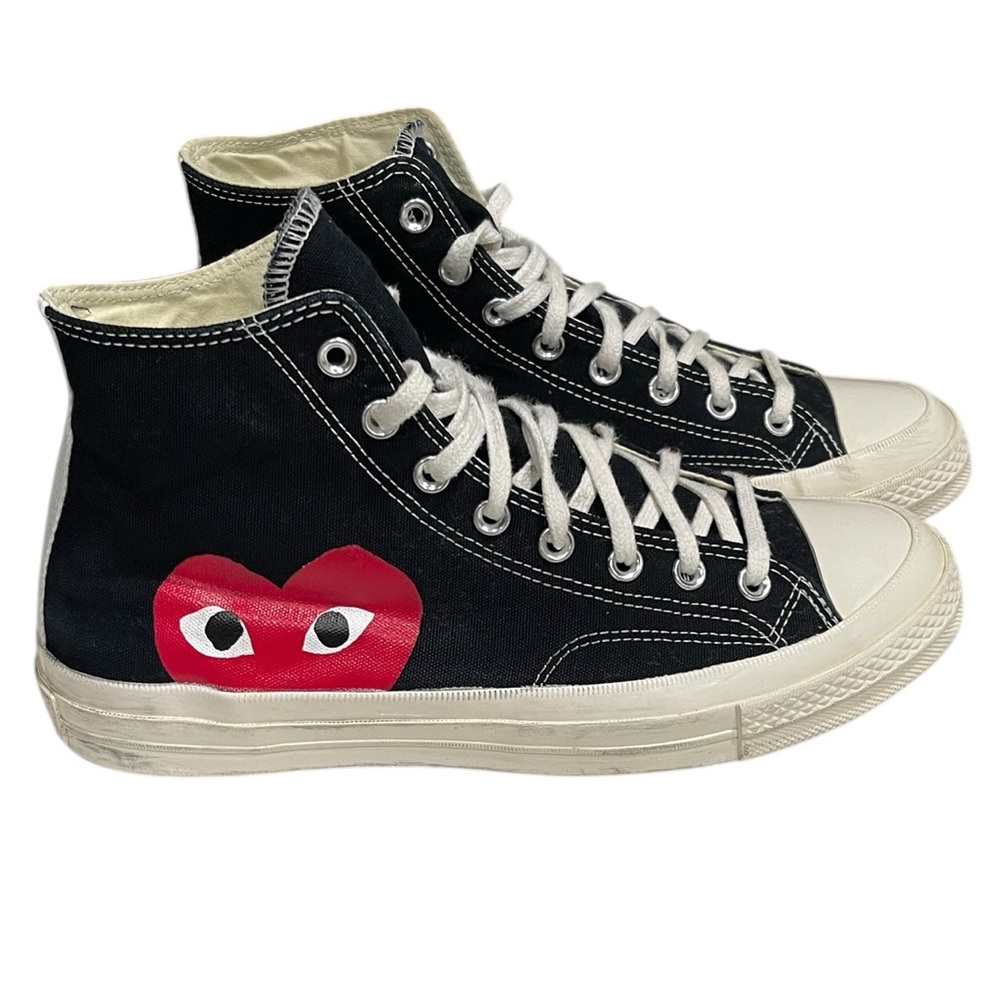 Converse Comme Des Garçons Chuck Taylor All Star 70 Hi Sneakers Black Play SZ 10